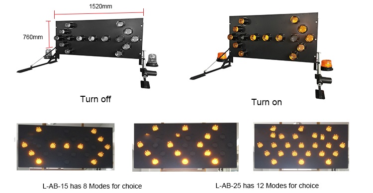 15 Lamps Arrow Board, Trailer Mounted Arrow Board