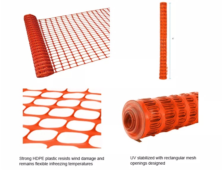 Plastic Orange Mesh Fence