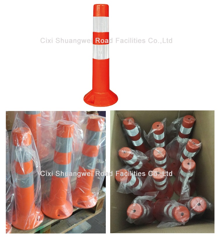 Orange PU Flexible Bollard for Traffic Road