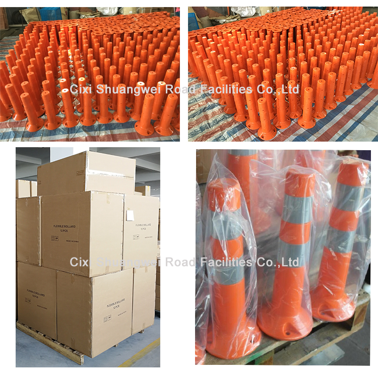 Orange PU Flexible Bollard for Traffic Road