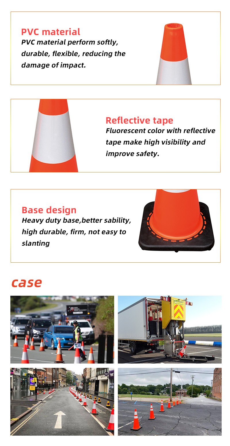 Traffic Warning PVC Safety Cones