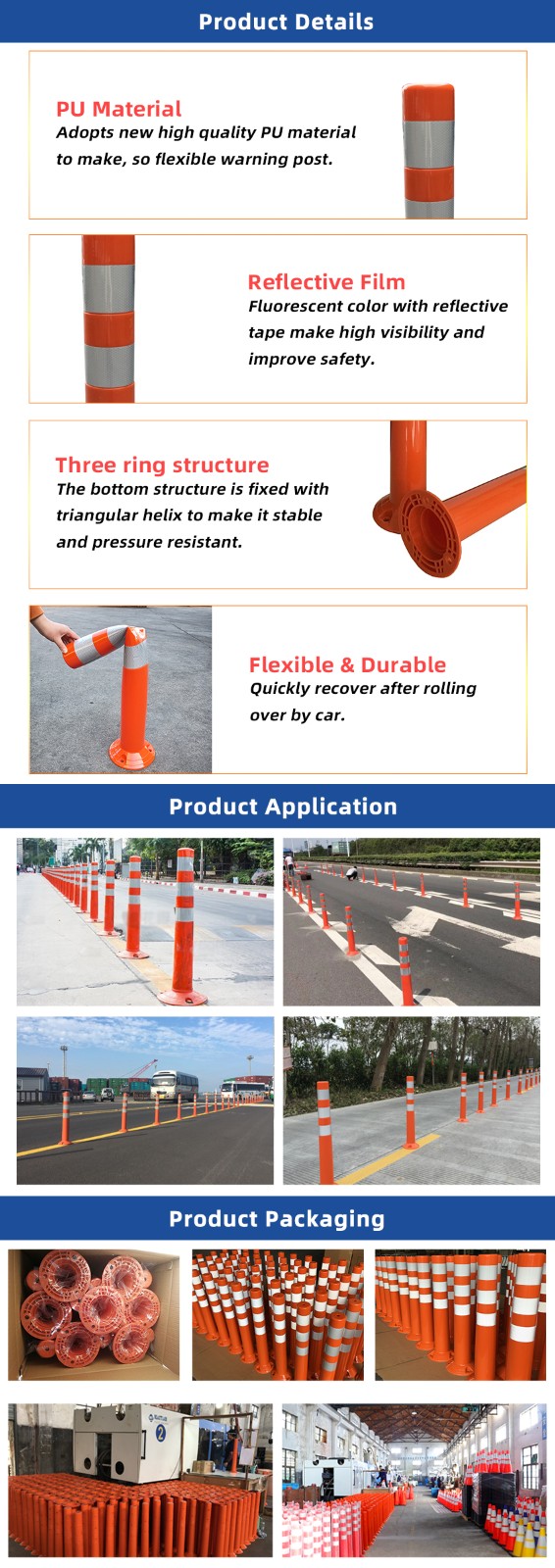 PU Flexible Parking Post