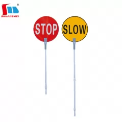 Traffic Control Stop Slow Sign