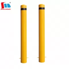 Yellow Steel Pipe Safety Bollard