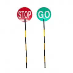 Traffic Control Stop Slow Sign