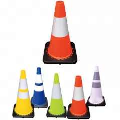 Black Base PVC Traffic Cone