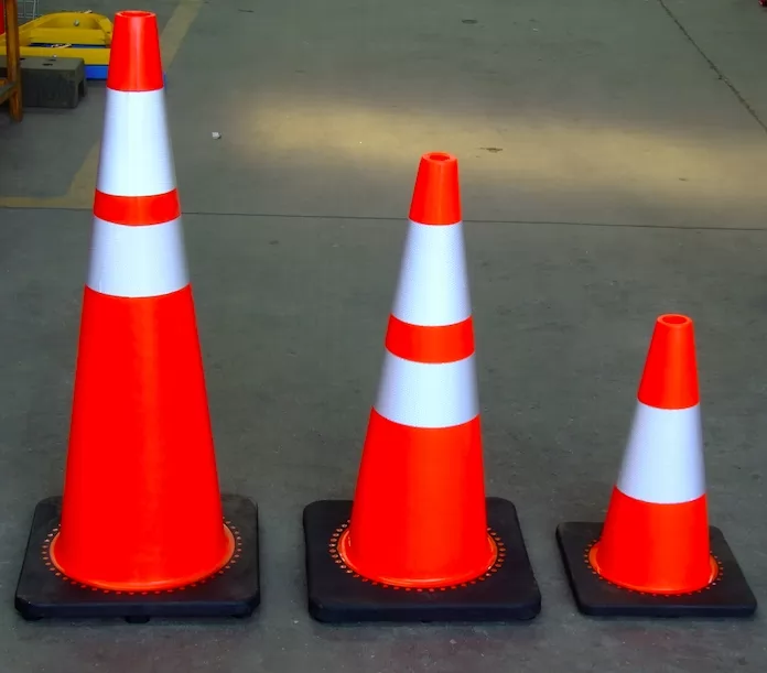 900mm(36") Black Base Road Safety Cones