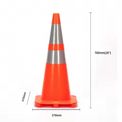 28" PVC Orange Safety Traffic Cones